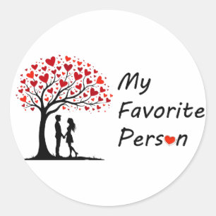 Meine Lieblings-Person ❤️ Valentinstag-Aufkleber Runder Aufkleber