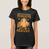 Meine Lieblings-Puten nennen mich Granny-Erntedank T-Shirt (Vorderseite)