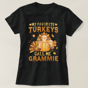 Meine Lieblings-Puter nennen mich Grammie Thanksgi T-Shirt