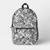 Meine Lieblings-Schwarz-Weiß-Patchwork-Puppen Bedruckter Rucksack (Vorderseite)