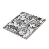 Meine Lieblings-Schwarz-Weiß-Patchwork-Puppen Fliese (Seite)