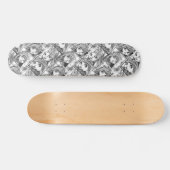 Meine Lieblings-Schwarz-Weiß-Patchwork-Puppen Skateboard (Horizontal)