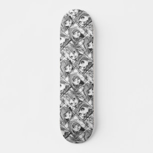 Meine Lieblings-Schwarz-Weiß-Patchwork-Puppen Skateboard