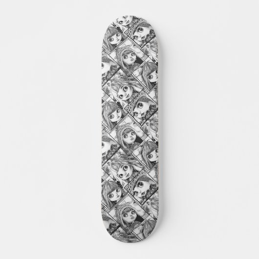 Meine Lieblings-Schwarz-Weiß-Patchwork-Puppen Skateboard (Vorne)