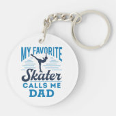Meine Lieblings-Skaten ruft Me Vater Skaten auf Schlüsselanhänger (Rückseite)