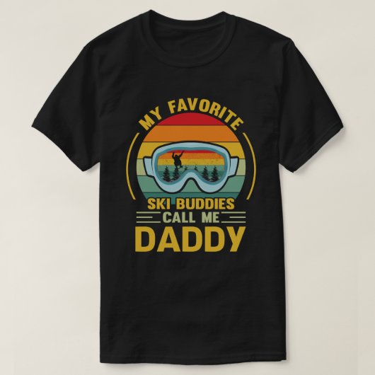 Meine Lieblings-Ski-Buddies nennen mich DADDY Vint T-Shirt (Design vorne)