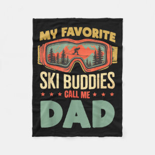 Meine Lieblings-Ski-Kumpels nennen mich Papa Lusti Fleecedecke