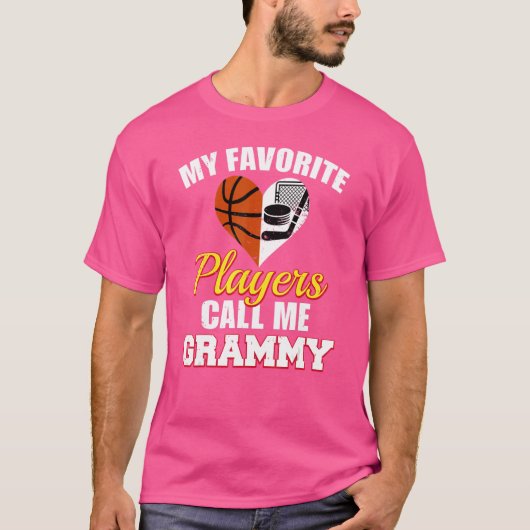 Meine Lieblings-Spieler nennen mich Grammy Basketb T-Shirt (Vorderseite)