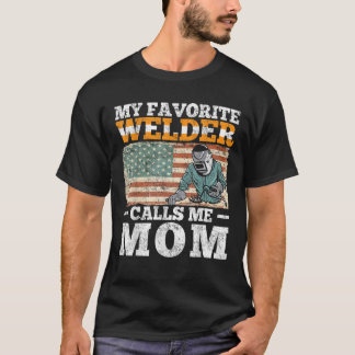 Meine Lieblings-Welder nennt mich Mama Vintag Schw T-Shirt