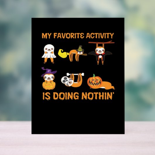 Meine Lieblingsaktivität ist es, nicht in 'Retro-S Acrylschild (Neutral)