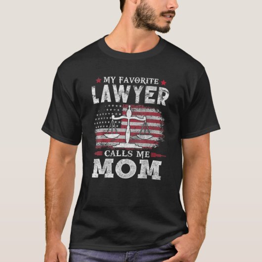 Meine Lieblingsanwältin nennt Me Mama USA Flag Mut T-Shirt (Vorderseite)