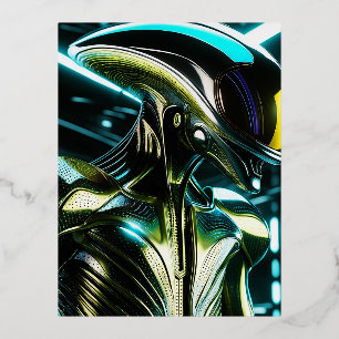 Meine Lieblingsart der Alien ist die biomechanisch Folien Feiertagspostkarte