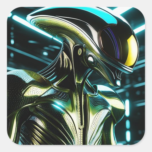 Meine Lieblingsart der Alien ist die biomechanisch Quadratischer Aufkleber (Vorderseite)