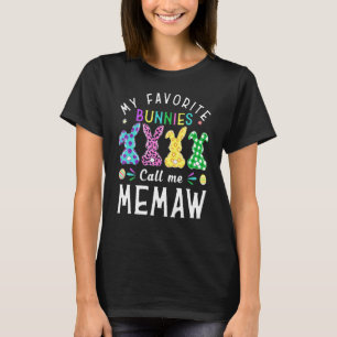 Meine Lieblingsbnies nennen mich Memaw Bunny Egg L T-Shirt