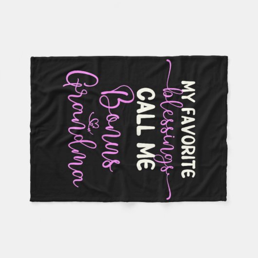 Meine Lieblingsbotschaften nennen mich Bonus Großm Fleecedecke (Vorderseite (Horizontal))