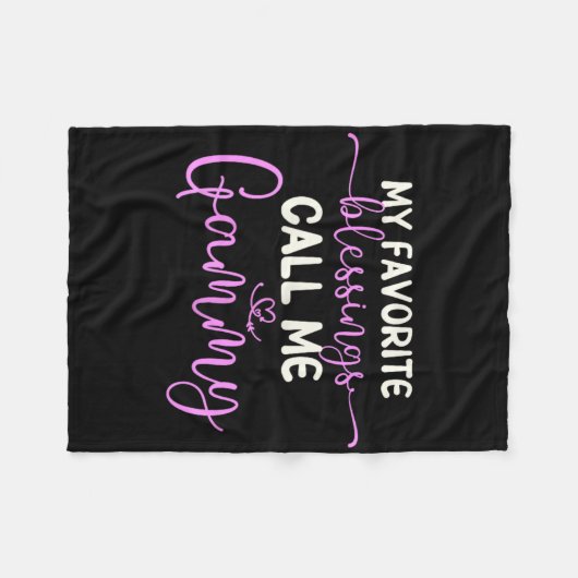 Meine Lieblingsbotschaften nennen mich Gammy Oma M Fleecedecke (Vorderseite (Horizontal))