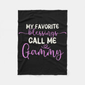 Meine Lieblingsbotschaften nennen mich Gammy Oma M Fleecedecke (Vorderseite)