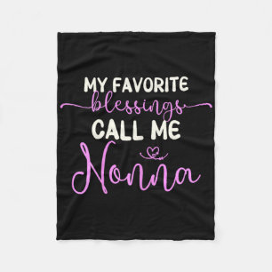 Meine Lieblingsbotschaften nennen mich Nonna Grand Fleecedecke