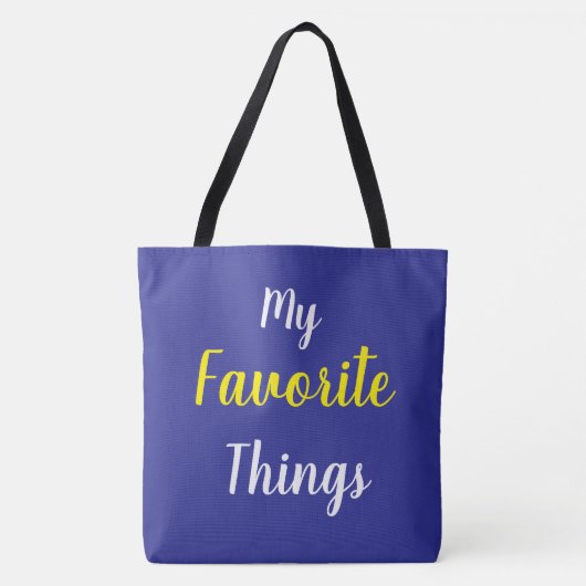 Meine Lieblingsdinge Blau Tasche (Vorderseite)