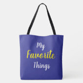 Meine Lieblingsdinge Blau Tasche (Rückseite)