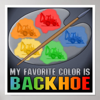 Meine Lieblingsfarbe ist Backhop-Poster drucken Poster
