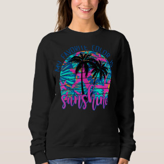 Meine Lieblingsfarbe ist der Sonnenschein Retro Be Sweatshirt