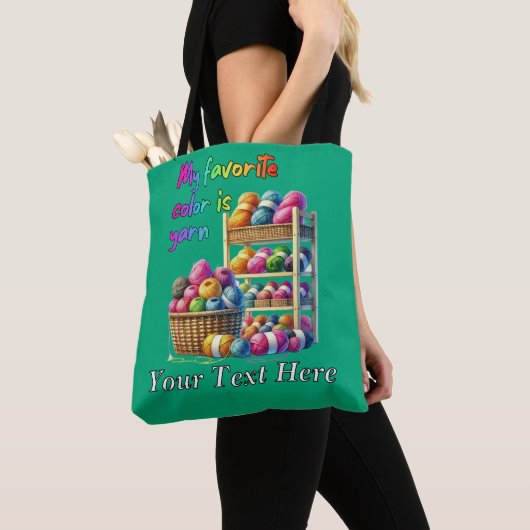 Meine Lieblingsfarbe ist Garn Tasche (Von Nahem)
