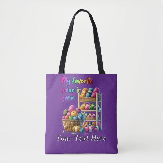Meine Lieblingsfarbe ist Garn Tasche (Vorderseite)
