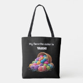 Meine Lieblingsfarbe ist Garn Tasche (Rückseite)