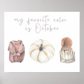 Meine Lieblingsfarbe ist Herbst im Oktober Poster (Vorne)