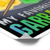 Meine Lieblingsfarbe ist Müllwagen-Plakatdruck Poster (Ecke)