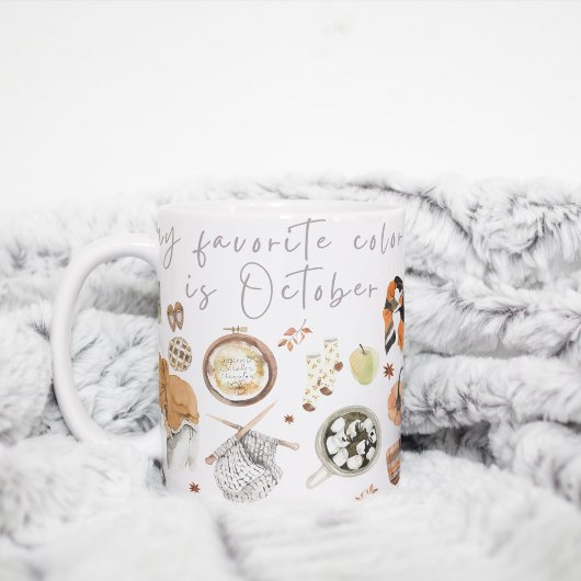 Meine Lieblingsfarbe ist Oktober, Herbst-Tasse Kaffeetasse