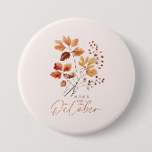 Meine Lieblingsfarbe ist Oktober - Herbstblätter & Button (Vorderseite)