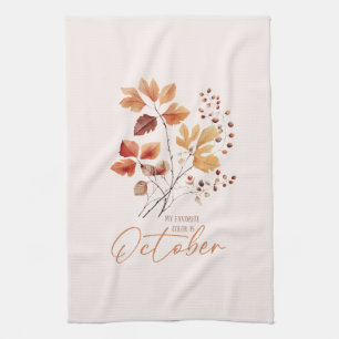Meine Lieblingsfarbe ist Oktober - Herbstblätter & Geschirrtuch