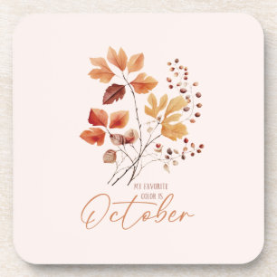 Meine Lieblingsfarbe ist Oktober - Herbstblätter & Getränkeuntersetzer