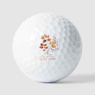 Meine Lieblingsfarbe ist Oktober - Herbstblätter & Golfball