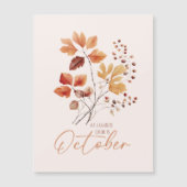 Meine Lieblingsfarbe ist Oktober - Herbstblätter & Magnetkarte (Vorderseite)