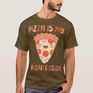 Meine Lieblingsfarbe ist Pizza Funny Pepperoni Sli T-Shirt