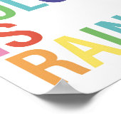 Meine Lieblingsfarbe ist Regenbogen Poster (Ecke)
