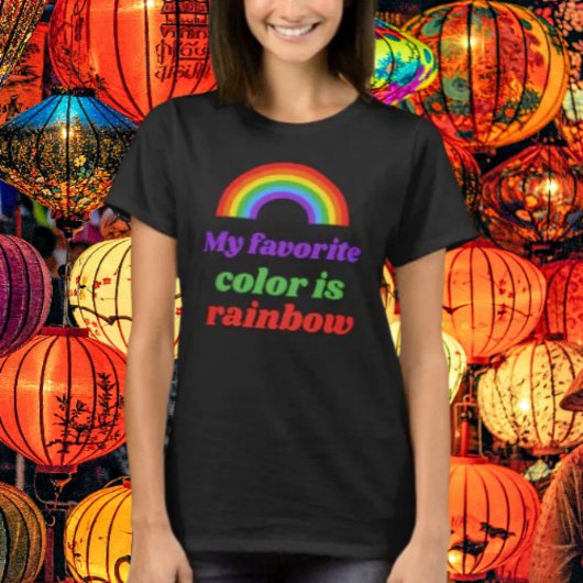 Meine Lieblingsfarbe ist Regenbogen T-Shirt
