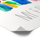 Meine Lieblingsfarbe ist Regenbogenkunst Poster (Ecke)
