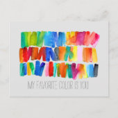 Meine Lieblingsfarbe ist Regenbogenkunst Postkarte (Vorderseite)