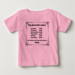 Meine Lieblingsfarbe ist Rosa Baby T-shirt
