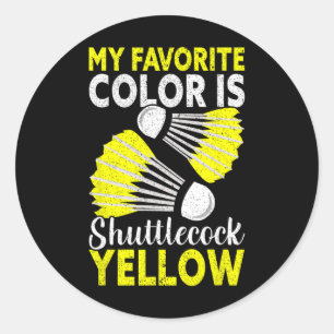 Meine Lieblingsfarbe ist Shuttle Yellow Funny Dmin Runder Aufkleber