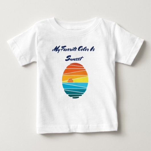 Meine Lieblingsfarbe ist Sunset Baby T-shirt (Vorderseite)
