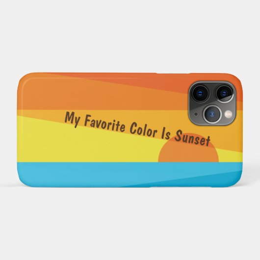 Meine Lieblingsfarbe ist Sunset Case-Mate iPhone Hülle (Rückseite (Horizontal))