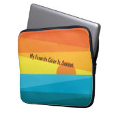 Meine Lieblingsfarbe ist Sunset Laptopschutzhülle (Vorderseite Links)