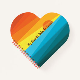 Meine Lieblingsfarbe ist Sunset Notizblock