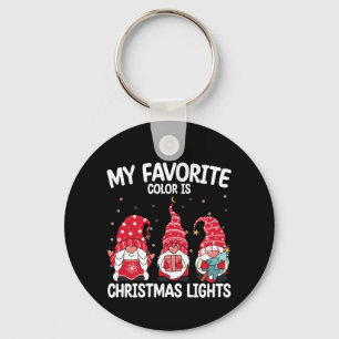 Meine Lieblingsfarbe ist Weihnachtsbeleuchtung Gno Schlüsselanhänger
