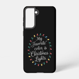 Meine Lieblingsfarbe ist Weihnachtsbeleuchtung Xma Samsung Galaxy Hülle